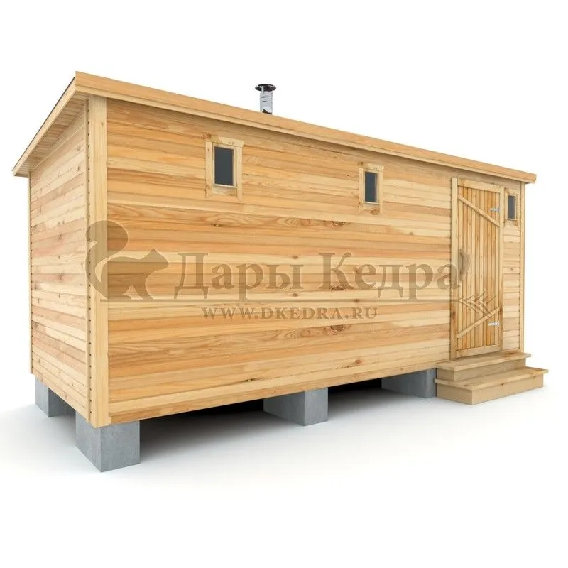 Каркасно-щитовая баня из кедра «Макси»
