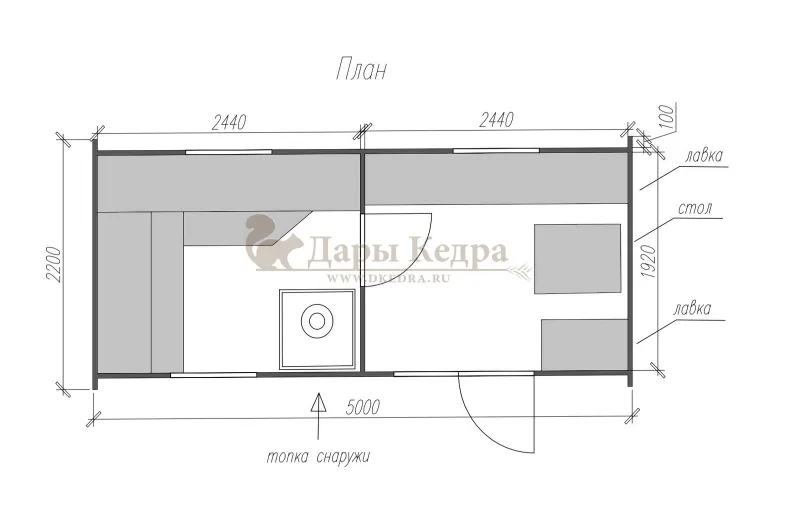 Овальная-Окта баня-бочка из кедра 5х2,2 метра