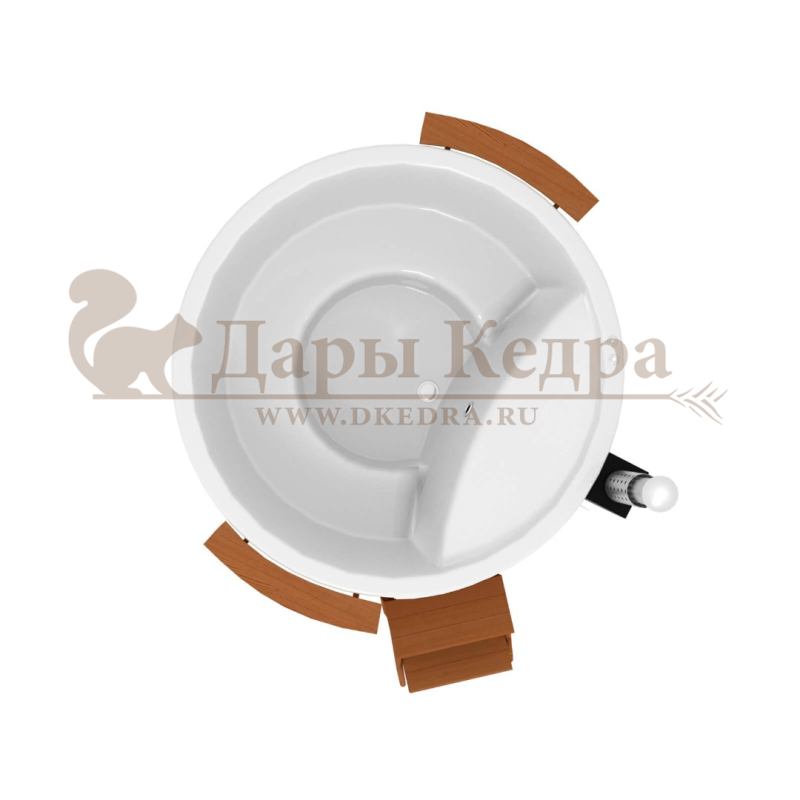 Финская круглая композитная купель с подогревом (с интегрированной печкой)  «Оптима 200 интегра 35 квт»